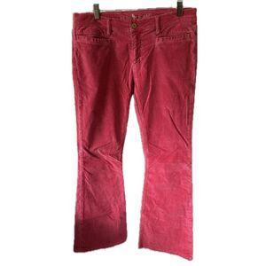 MiH Jeans Casablanca WJ1451RV Red Velvet Mid Rise 4 Pocket Flare Pants 31